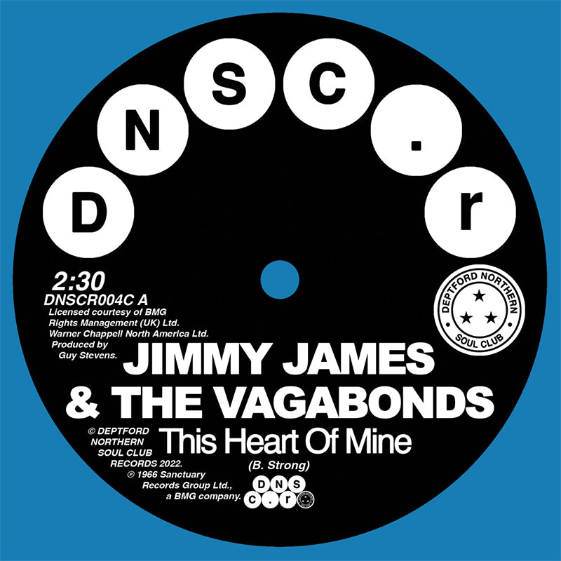 JIMMY JAMES AND THE VAGABONDS / SONYA SPENCE - This Heart Of Mine / Let Love Flow On - 7" - Transparent Blue Vinyl [RSD 2022 - DROP 2]