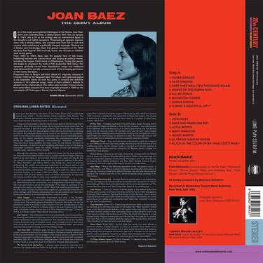 JOAN BAEZ - The Debut Album (w/ 2 Bonus Tracks) - LP - 180g Red Vinyl [MAR 31]