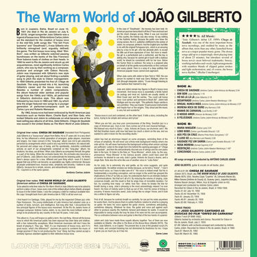 JOAO GILBERTO - The Warm World Of Joao Gilberto (Waxtime In Color Edition w/ 5 Bonus Tracks) - LP - 180g Green Vinyl