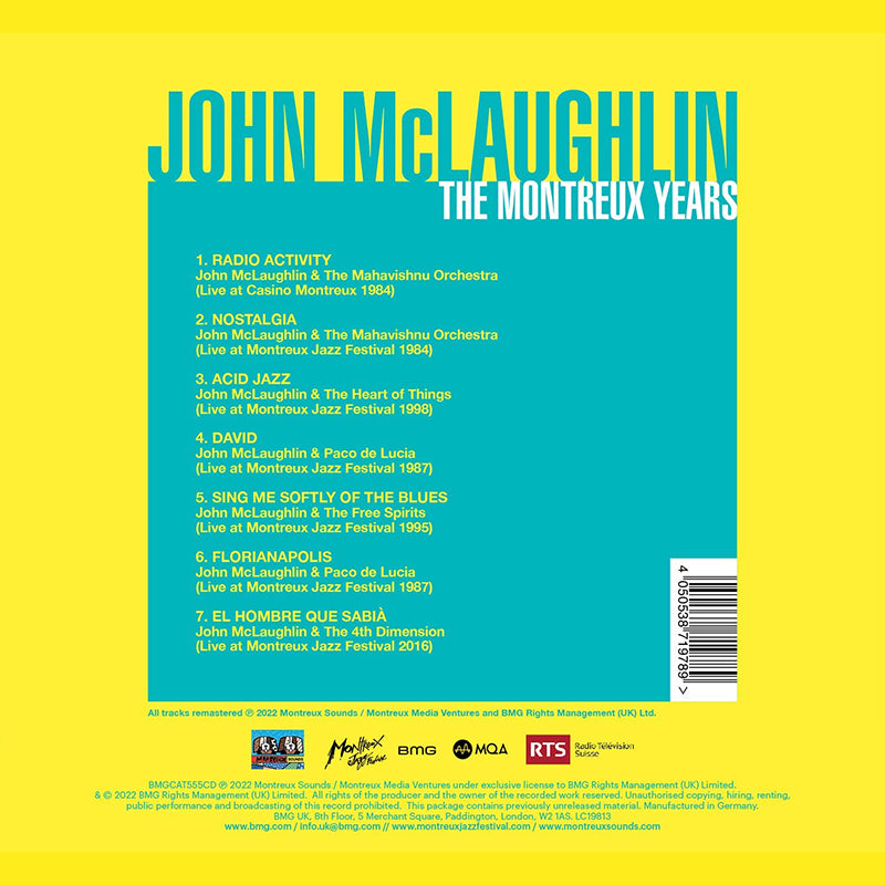 JOHN MCLAUGHLIN - John McLaughlin: The Montreux Years - CD