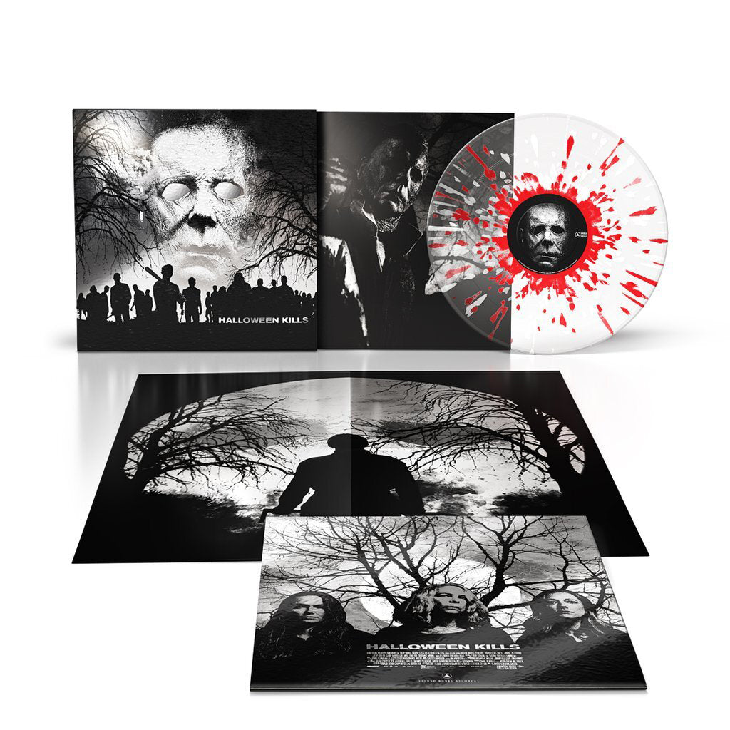 JOHN CARPENTER, CODY CARPENTER AND DANIEL DAVIES - Halloween Kills - OST (Repress w/ New Sleeve Art) - LP - Cloudy Clear w/ Red & White Splatter Vinyl
