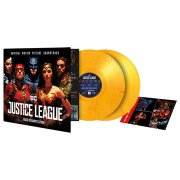 DANNY ELFMAN - Justice League - Original Soundtrack - 2LP (w/ Sticker Sheet of Characters) - Gatefold 180g Flaming Coloured Vinyl