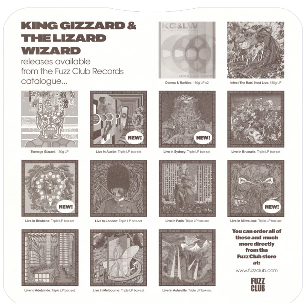 KING GIZZARD AND THE LIZARD WIZARD - Polygondwanaland (Mono) [Fuzz Club] - LP - 180g Muddy Water / Transparent Green Vinyl