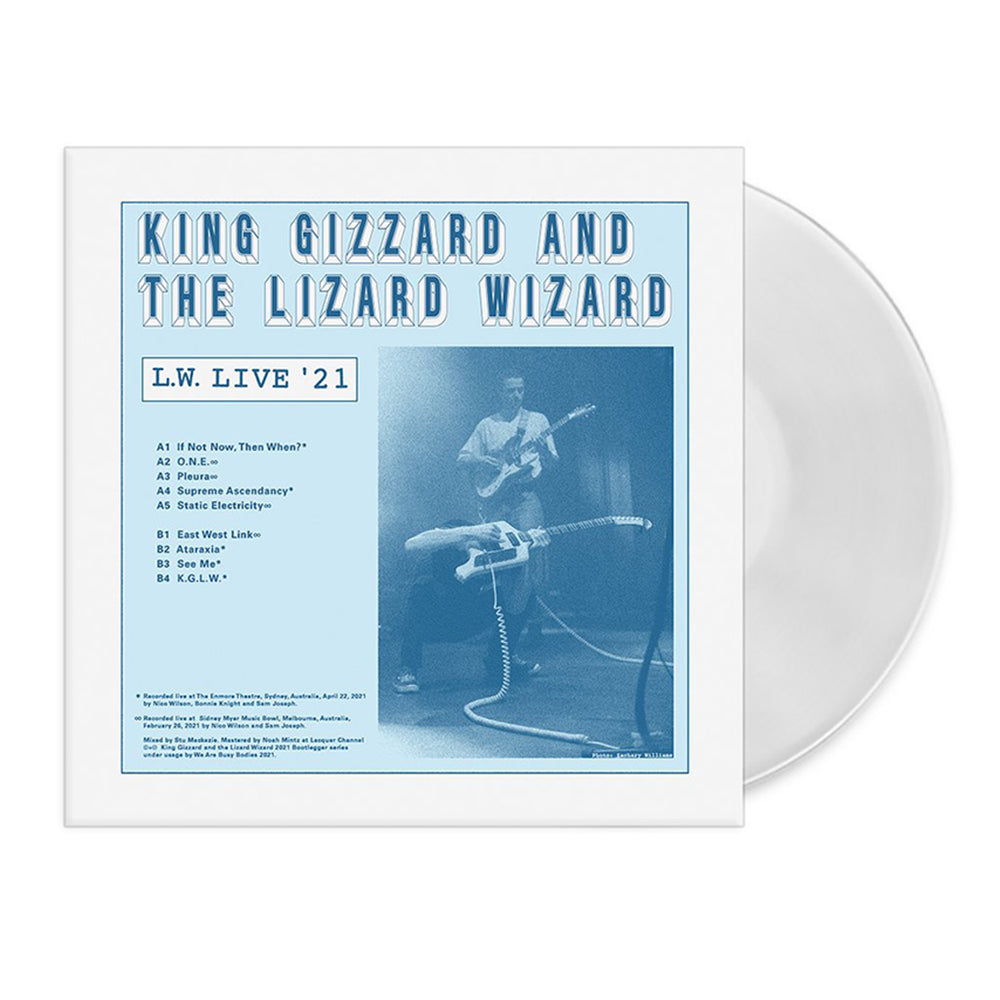 KING GIZZARD & THE LIZARD WIZARD - L.W. - Live In Australia - LP - (Reverse Groove) Clear Vinyl