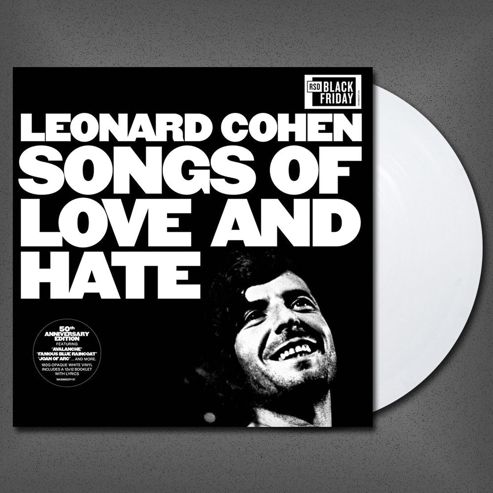 LEONARD COHEN - Songs Of Love And Hate (50th Anniv. Ed.) - LP - 180g White Vinyl [BF2021-NOV 26]