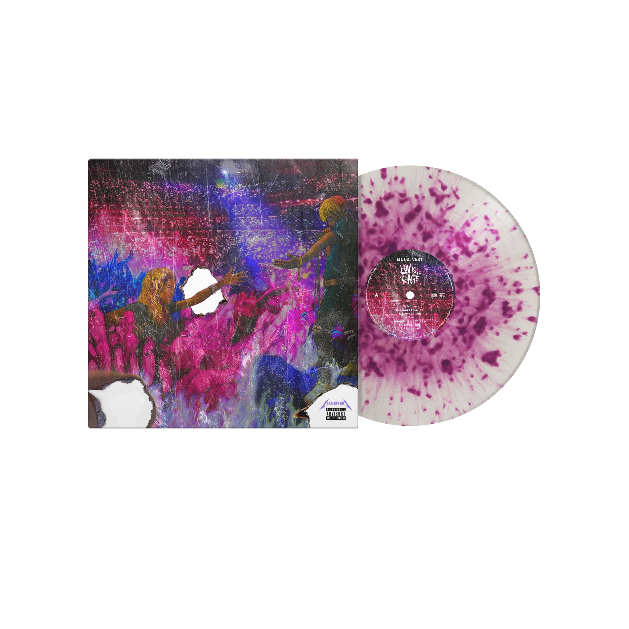 LIL UZI VERT - Luv Is Rage - 12" 140g White & Pink Splatter Vinyl [RSD 2024]