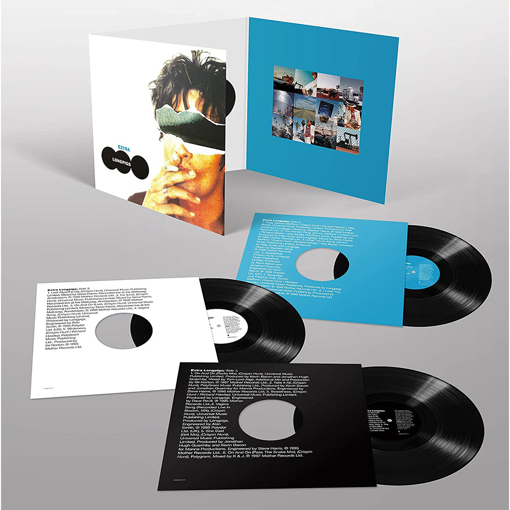 LONGPIGS - Extra Longpigs w/ SIGNED Print - 3LP - Triple Gatefold Vinyl