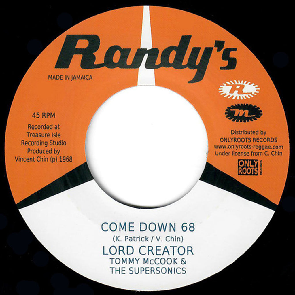 LORD CREATOR WITH TOMMY MCCOOK & THE SUPERSONICS - Such Is Life / Come Down 68 (Repress) - 7" - Vinyl