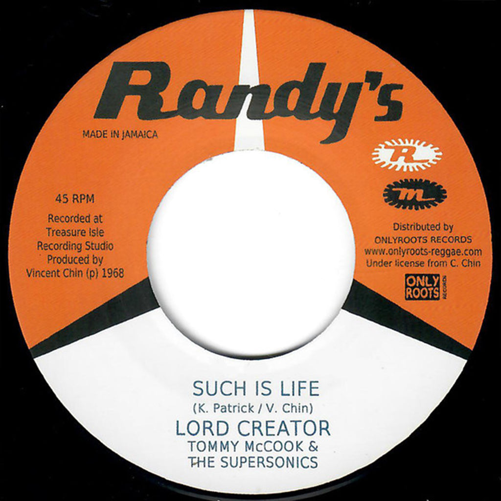 LORD CREATOR WITH TOMMY MCCOOK & THE SUPERSONICS - Such Is Life / Come Down 68 (Repress) - 7" - Vinyl