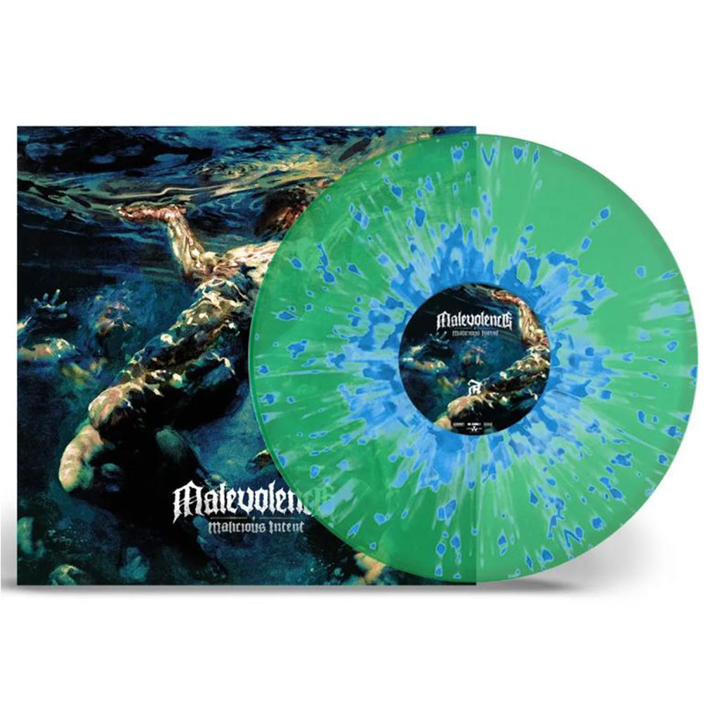 MALEVOLENCE - Malicious Intent - LP - Green / Sky Blue Splatter Vinyl
