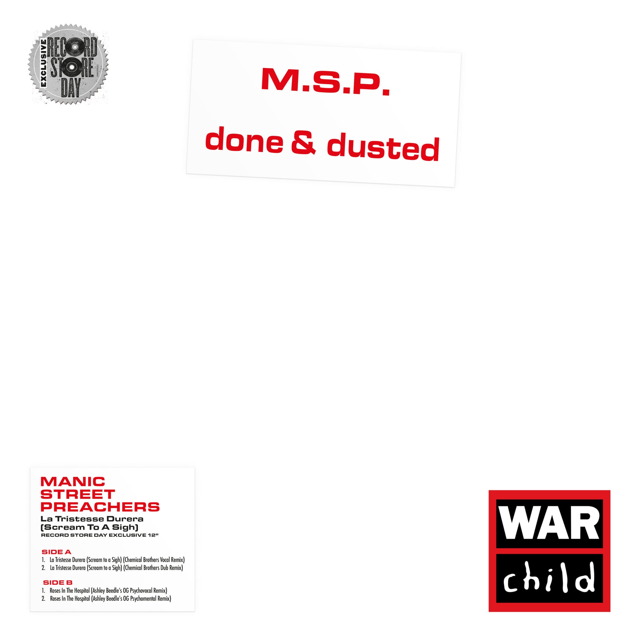 MANIC STREET PREACHERS - Done & Dusted - 12" [RSD2020-AUG29]