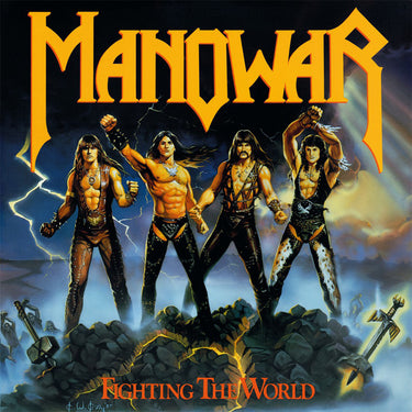 MANOWAR - Fighting The World (2022 Reissue) - LP - 180g Yellow Flamed Coloured Vinyl