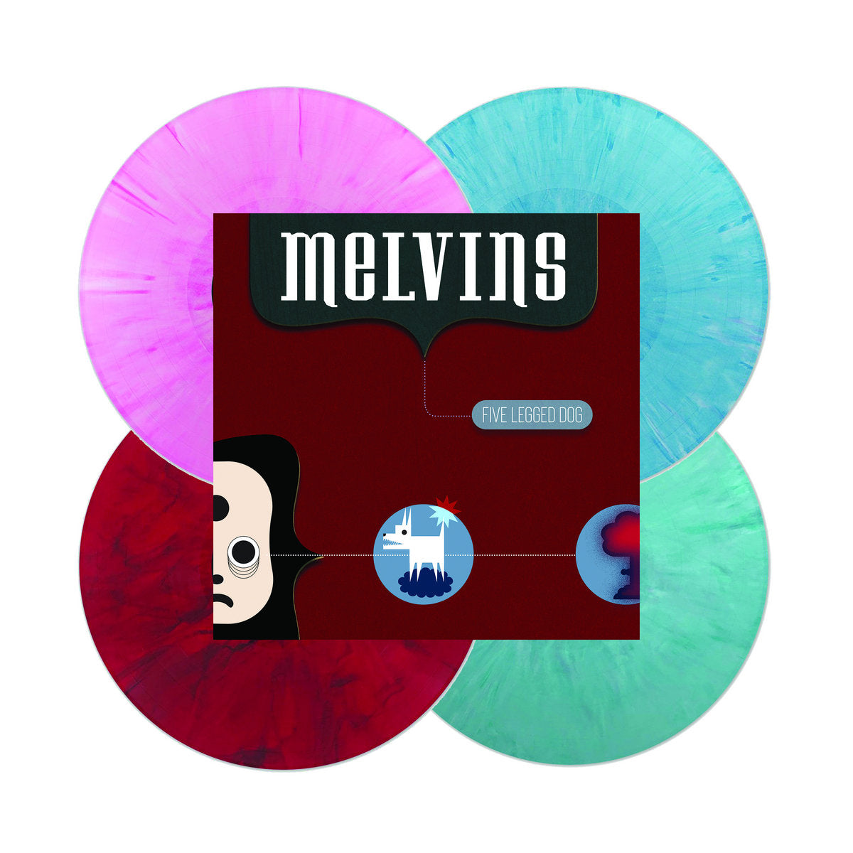 MELVINS - Five Legged Dog - 4LP - Pink / Red / Blue / Green Vinyl