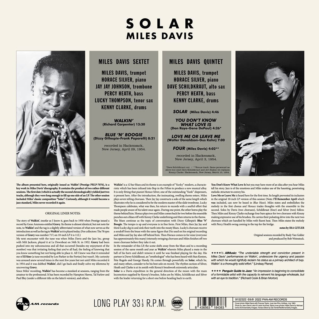 MILES DAVIS ALL-STARS - Solar - LP - 180g Vinyl