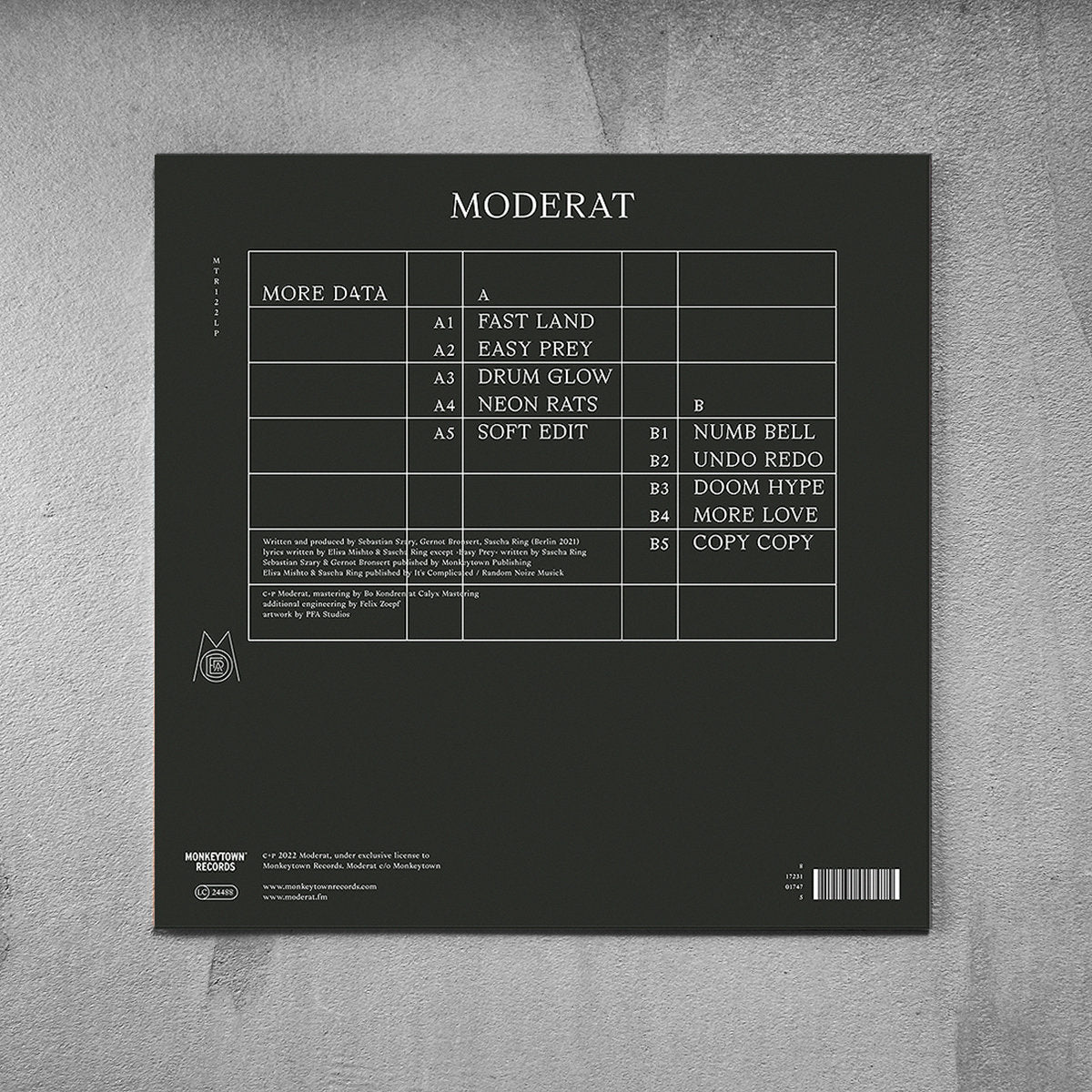 MODERAT - More D4TA - LP - Std. Black Vinyl