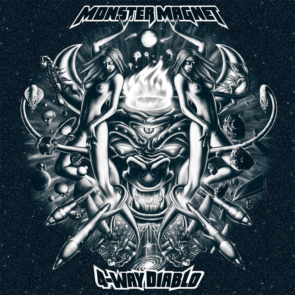 MONSTER MAGNET - 4 Way Diablo (2022 Reissue) - 2LP - White / Gold / Black Splatter Vinyl