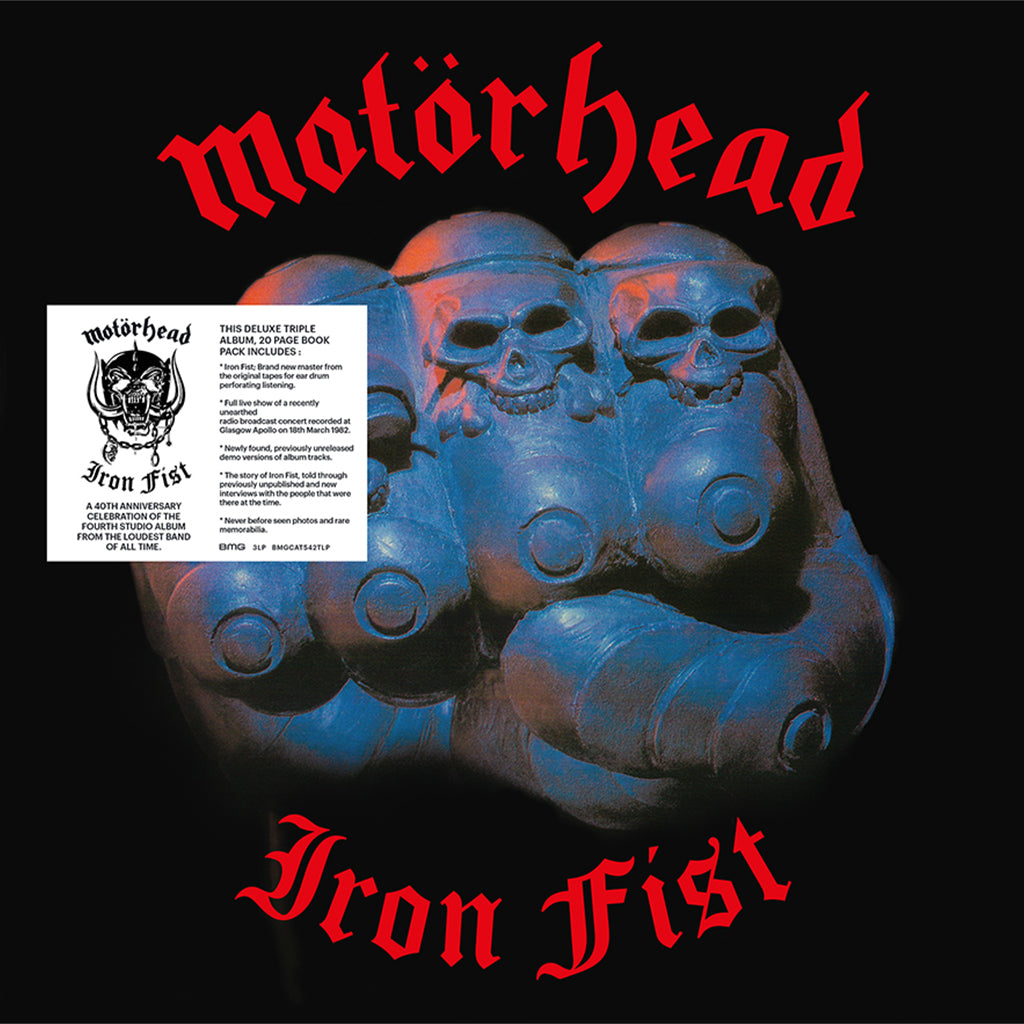 MOTORHEAD - Iron Fist (Deluxe Edition) - 3LP - Black Vinyl Bookpack