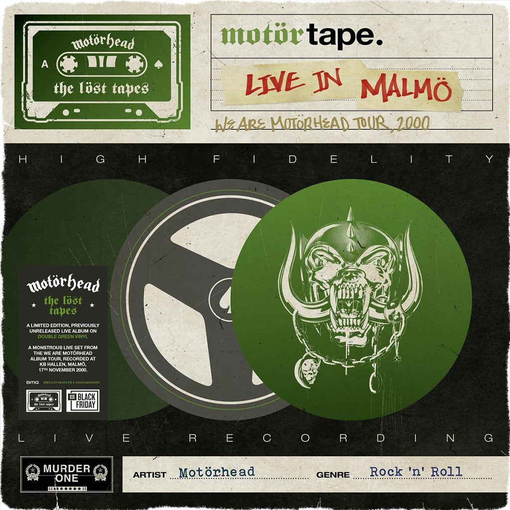 MOTORHEAD - The Lost Tapes Vol. 3 (Live in Malmo 2000) - 2LP - Gatefold Green Vinyl