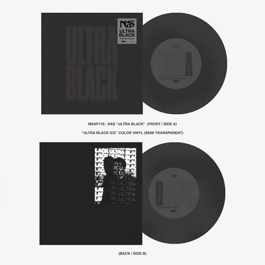 NAS - Ultra Black - 7" - Ultra Black Ice (Semi-Transparent) Vinyl
