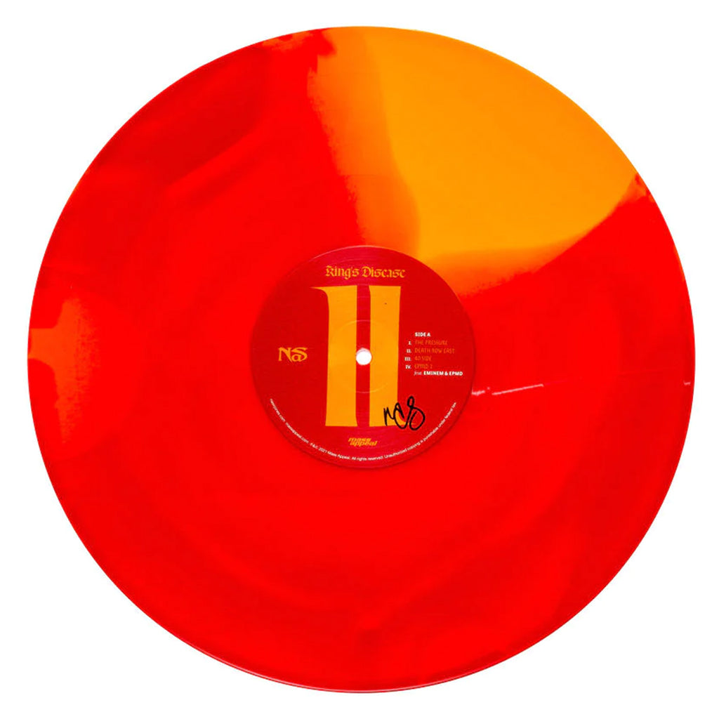 NAS - King's Disease II (2023 Repress w/ Obi Strip & Gold Foil) - 2LP - Red & Orange Vinyl