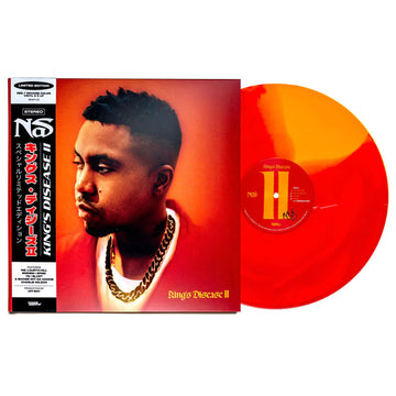NAS - King's Disease II (2023 Repress w/ Obi Strip & Gold Foil) - 2LP - Red & Orange Vinyl