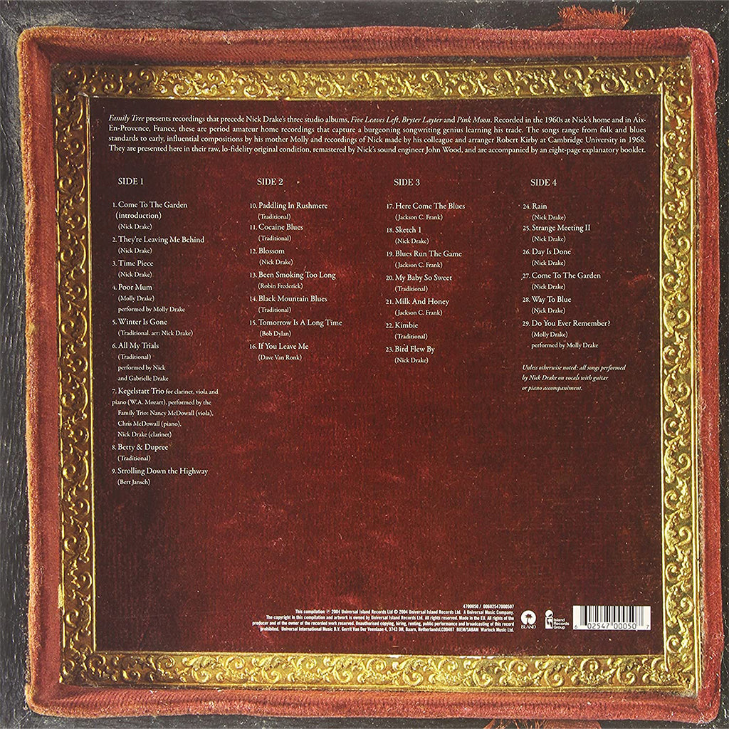 NICK DRAKE - Family Tree (Repress) - 2LP - Gatefold 180g Vinyl