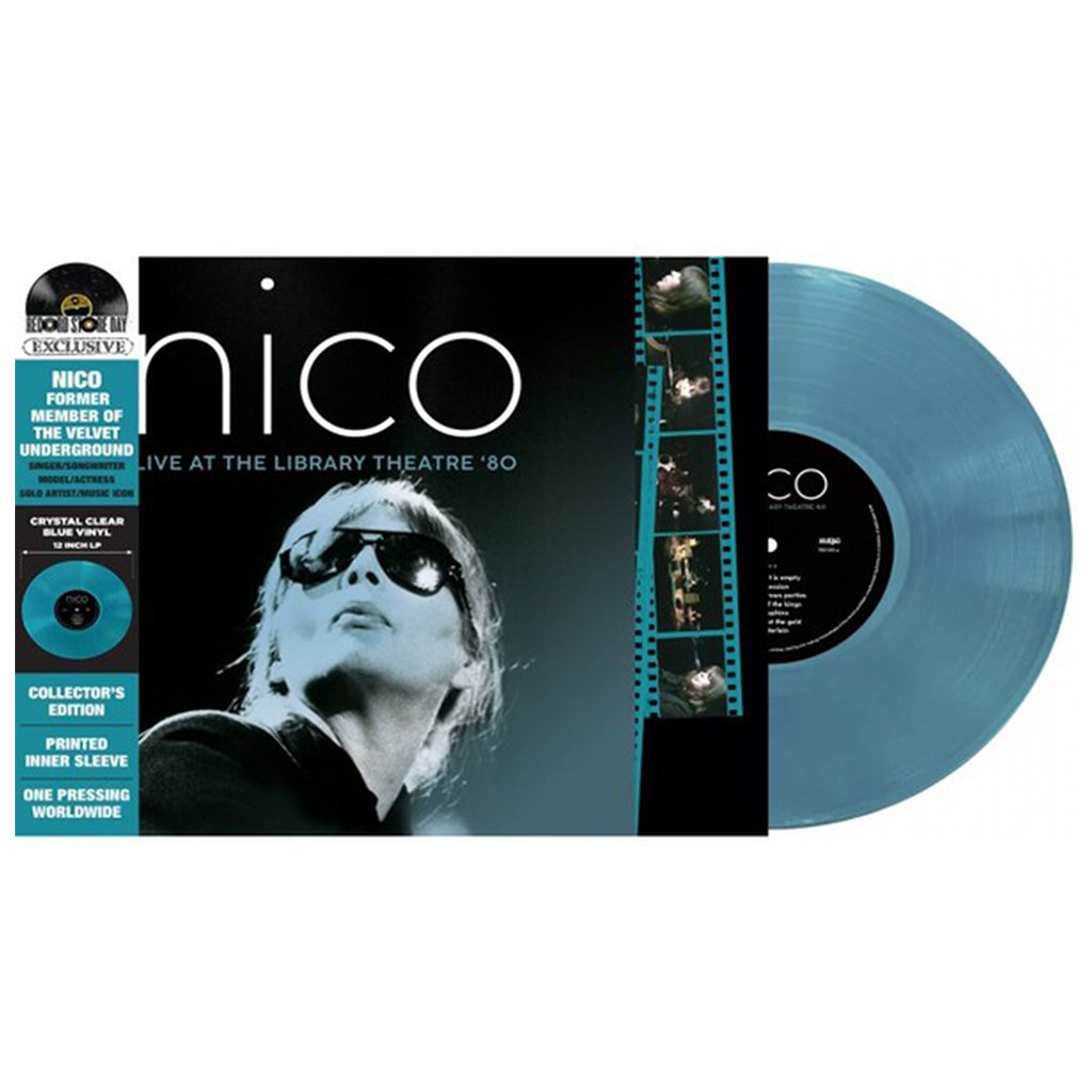 NICO - Live At The Library Theatre '80 (w/ Obi Strip) - LP - Deluxe Crystal Clear Blue Vinyl [RSD23]