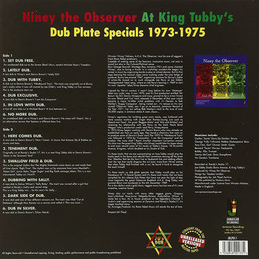 NINEY THE OBSERVER - At King Tubby's Dub Plate Specials 1973 - 1975 - LP - Vinyl