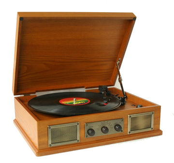 STEEPLETONE USB NORWICH - Retro Record Player with FM Radio & MP3 Palyback