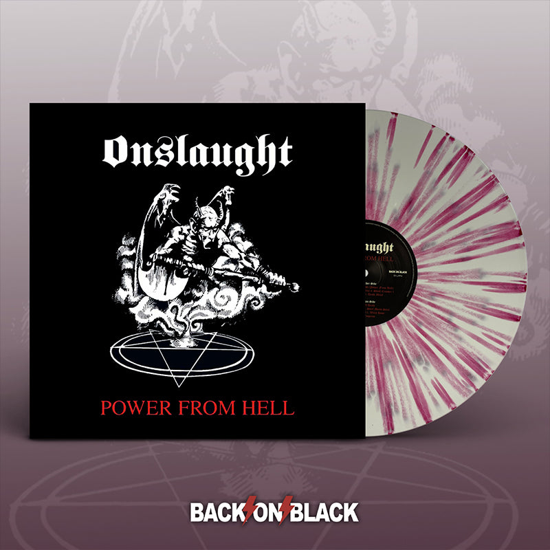 ONSLAUGHT - Power From Hell (2022 Reissue) - LP - White / Red Splatter Vinyl