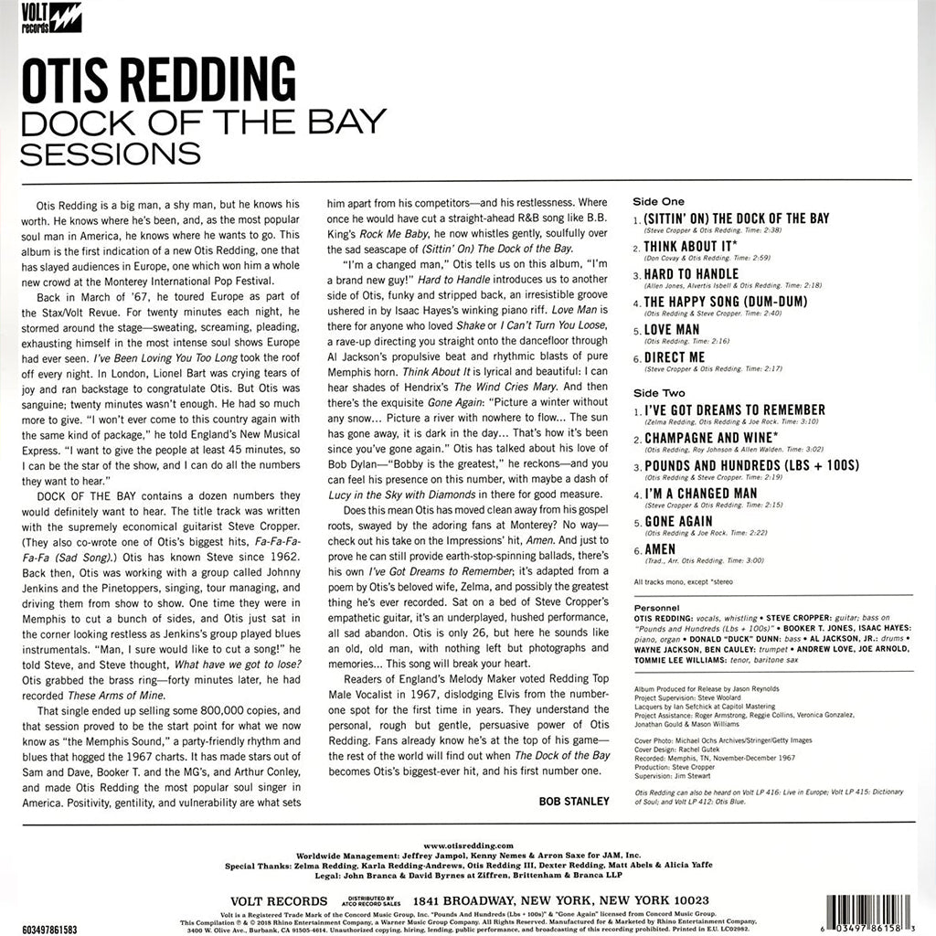 OTIS REDDING - Dock Of The Bay Sessions - LP - Vinyl