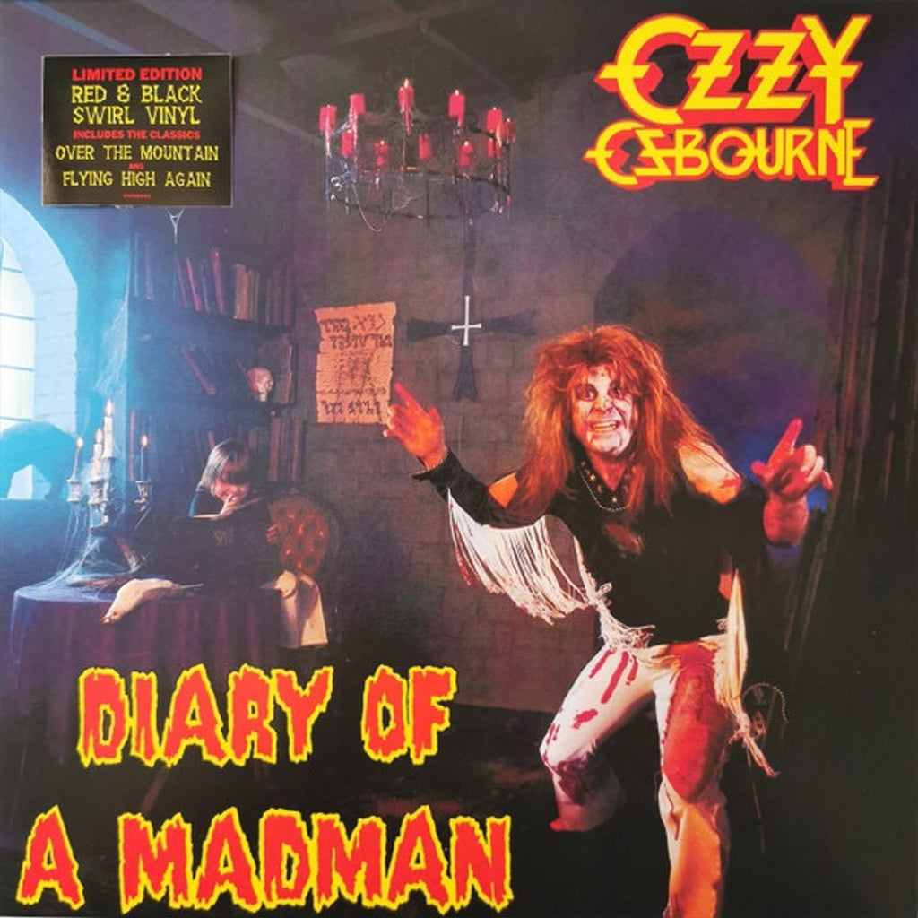 OZZY OSBOURNE - Diary of a Madman (40th Anniversary Ed.) - LP - Red & Black Swirl Vinyl