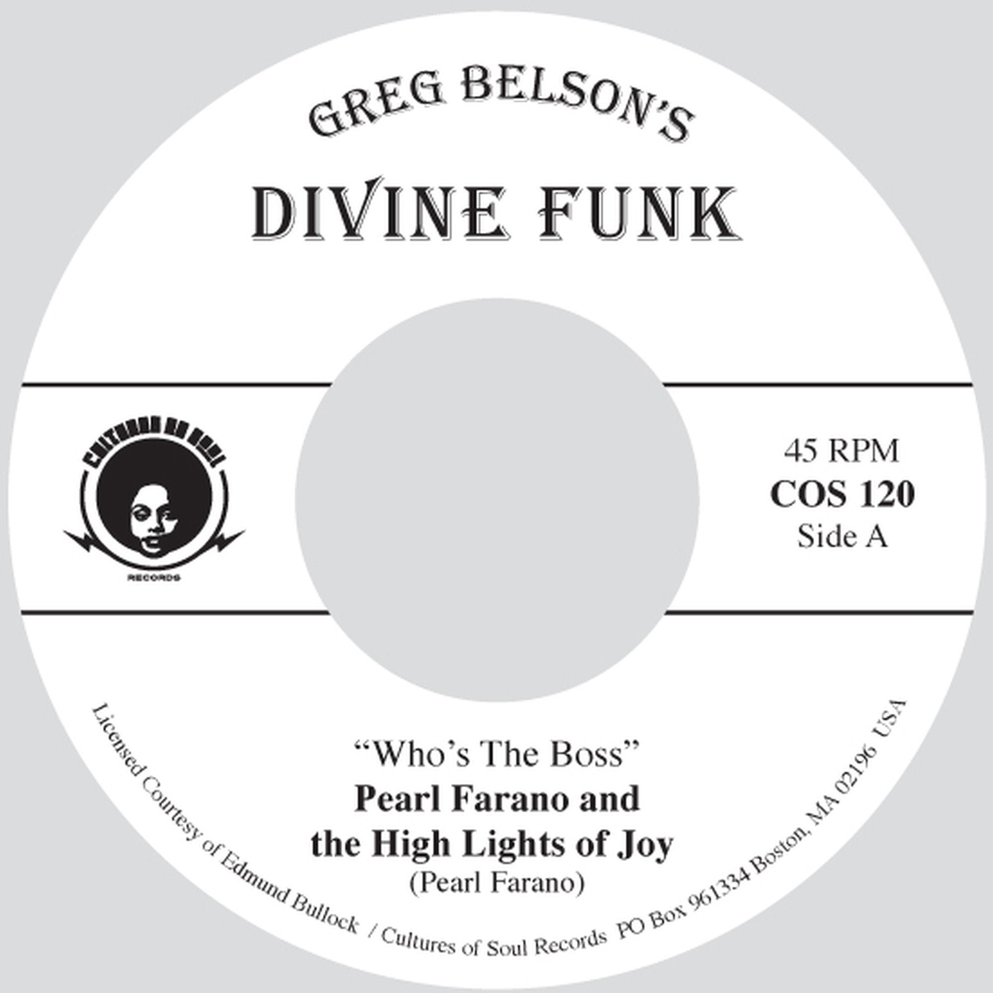 PEARL FARANO / ZELLA JACKSON - Who's Your Boss / Days Are Just Like People - 7" - Vinyl