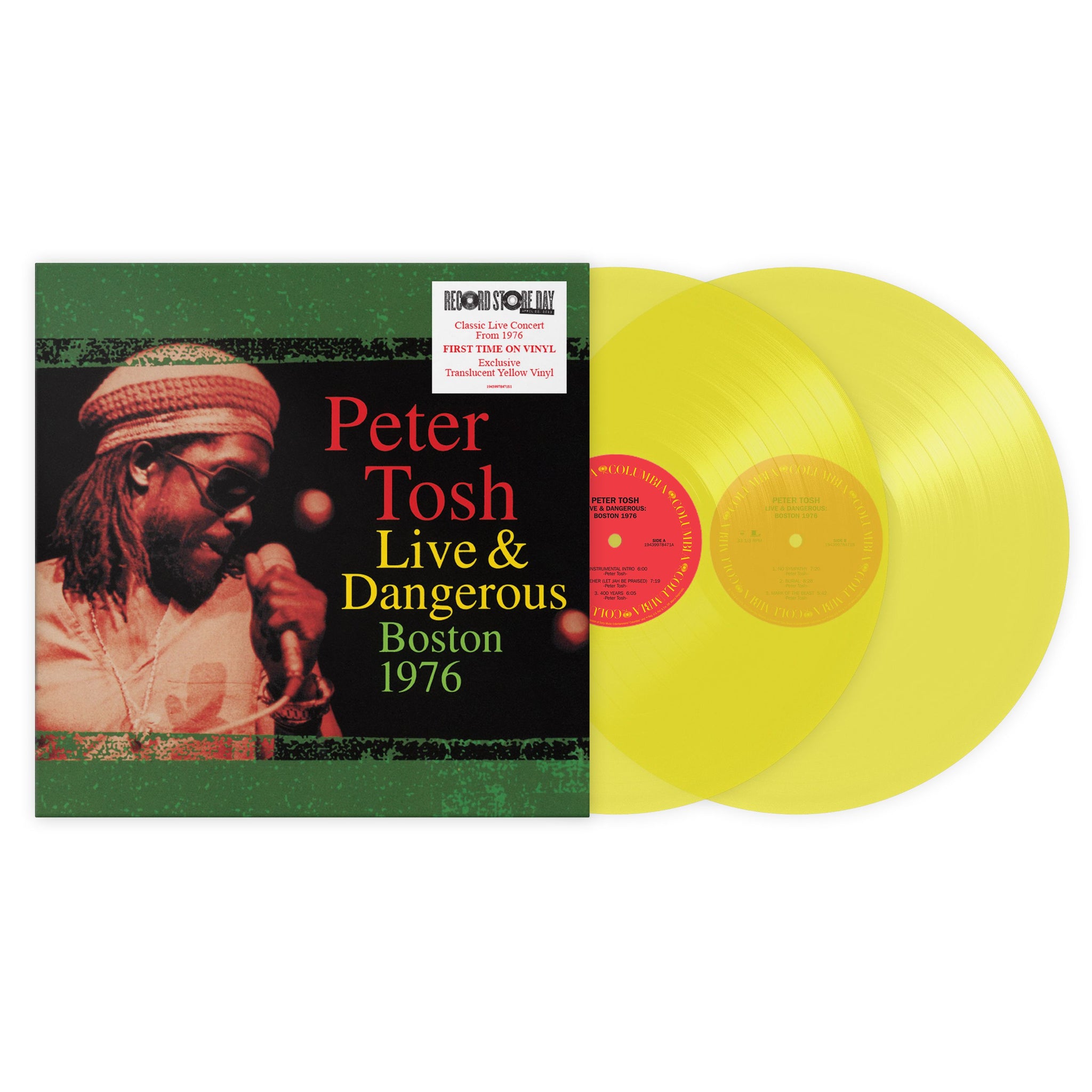 PETER TOSH - Live & Dangerous: Boston 1976 - 2LP -  Translucent Yellow Vinyl [RSD23]