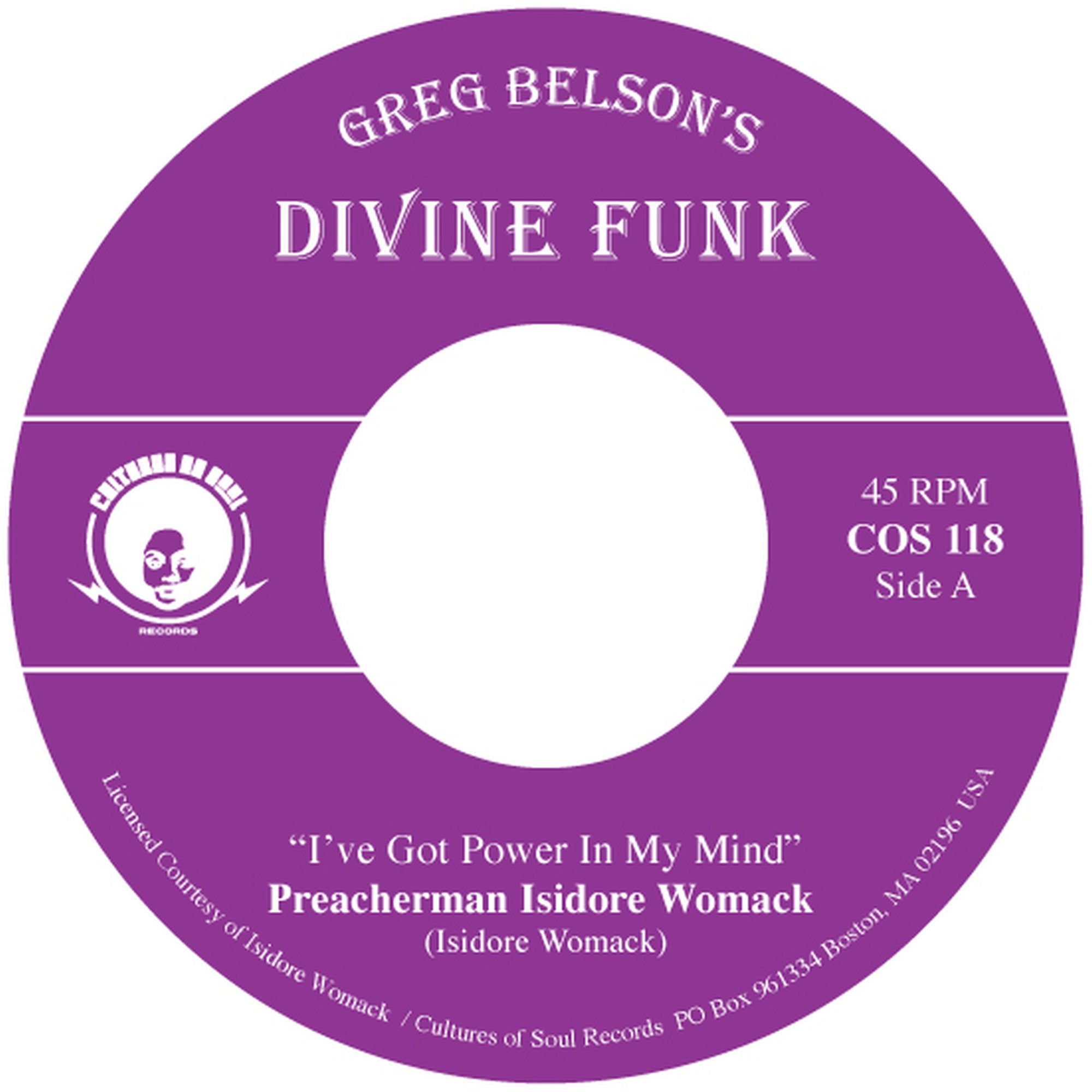 PREACHERMAN ISIDORE WOMACK / ALLEN GAUFF JR - I've Got Power In My Mind / I Don't Want To Be Alone - 7" - Vinyl
