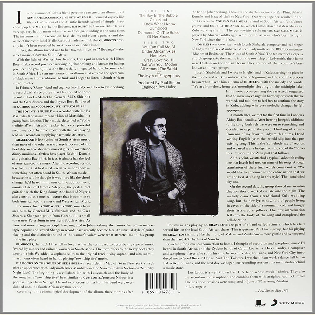 PAUL SIMON – Graceland – LP – Vinyl