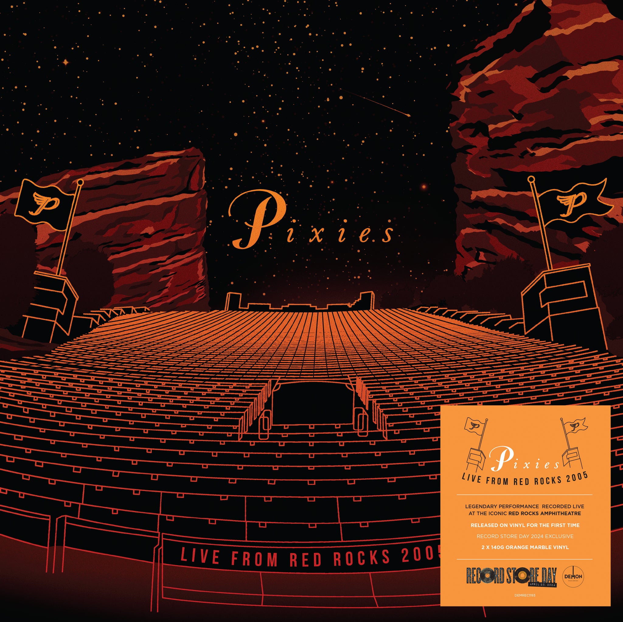 PIXIES - Live From Red Rocks 2005 (RSD 2024) - 2 LP - 140g Orange Marble Vinyl  [RSD 2024]