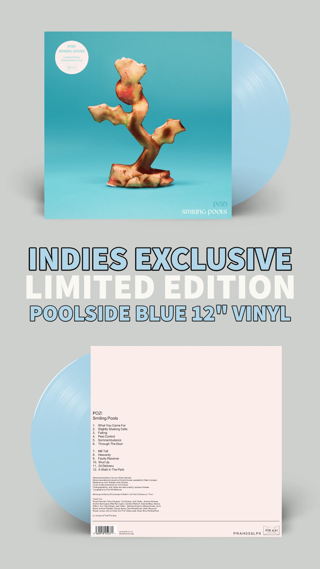 POZI - Smiling Pools - LP - Poolside Blue Vinyl