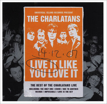 THE CHARLATANS - Live It Like You Love It - 2LP Transparent Orange Vinyl [RSD2020-AUG29]