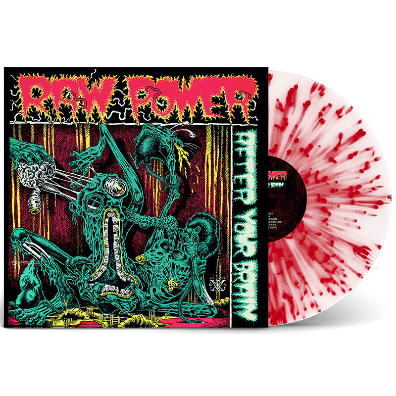 RAW POWER - After Your Brain - 2LP - White / Red Splatter Vinyl