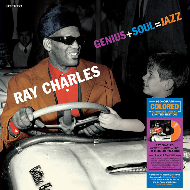 RAY CHARLES - Genius + Soul = Jazz (+ 3 Bonus Tracks) - LP - 180g Orange Vinyl
