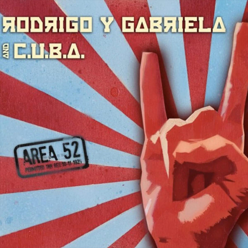 RODRIGO Y GABRIELA and C.U.B.A. - Area 52 (Remastered) - 2LP - Sky Blue / Red Splattered Vinyl