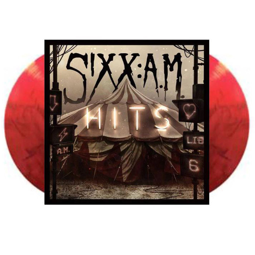 SIXX: AM - Hits - 2LP - 180g Translucent Red w/ Black Smoke Vinyl