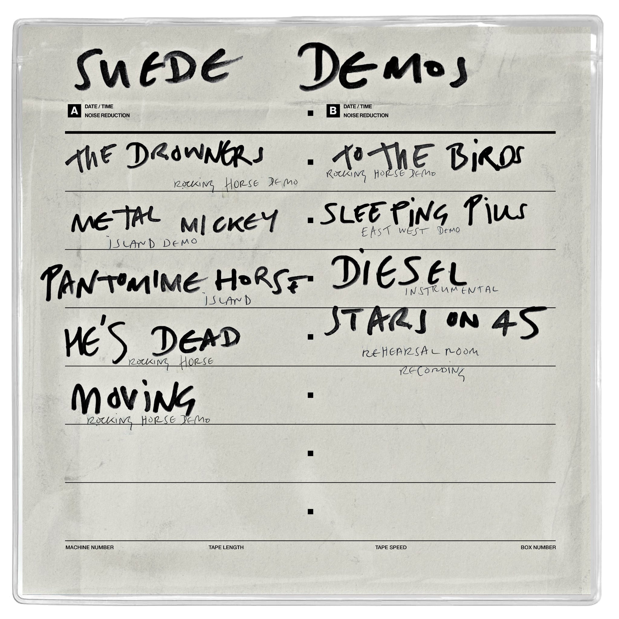 SUEDE - Suede Demos - LP - Clear Vinyl [RSD23]