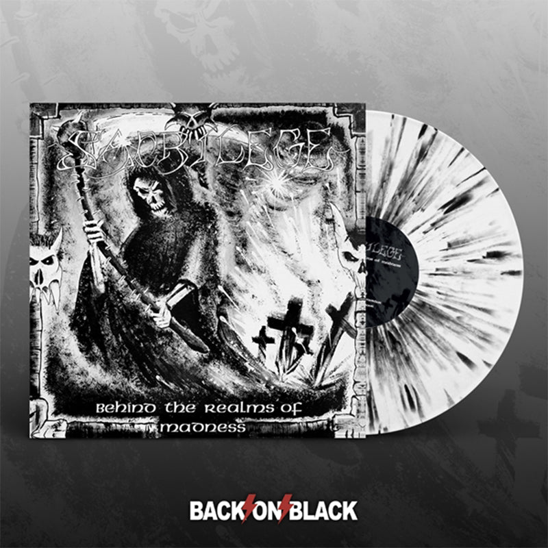 SACRILEGE - Behind The Realms Of Madness (2022 Reissue) - 2LP - White w/ Black Splatter Vinyl