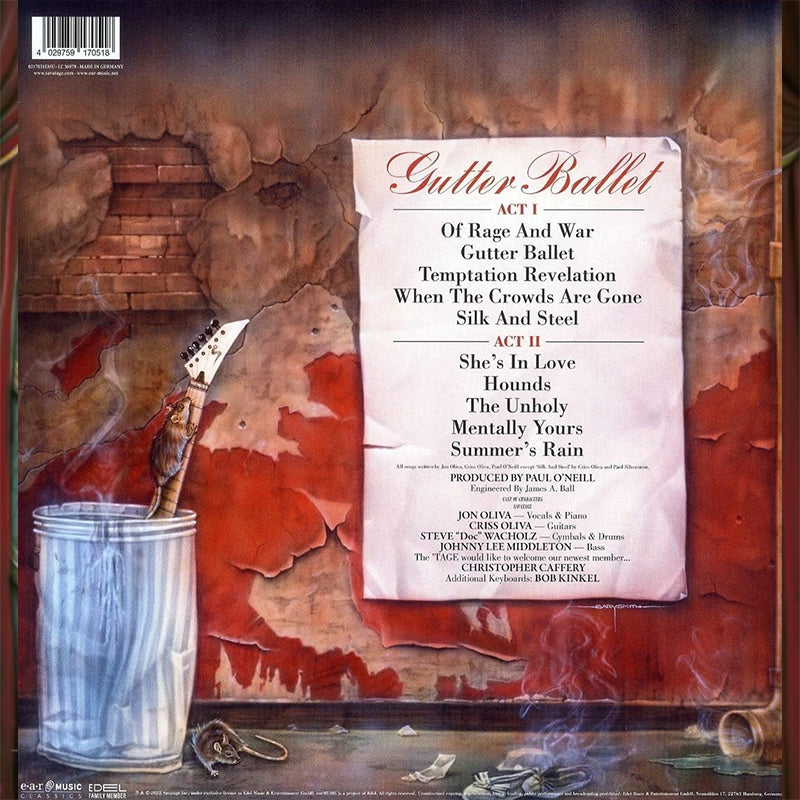 SAVATAGE - Gutter Ballet (Collector's Ed.) - LP w/ Bonus 10" - Silver Vinyl