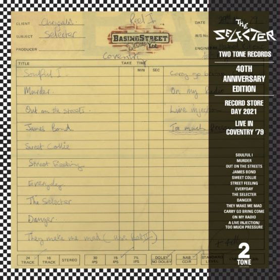 THE SELECTER - Live In Coventry '79 - LP - Clear Vinyl [RSD2021-JUL 17]