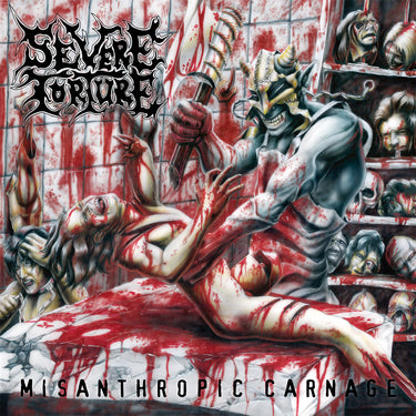 SEVERE TORTURE - Misanthropic Carnage (2022 Reissue) - LP - Clear w/ Red Splatter Vinyl