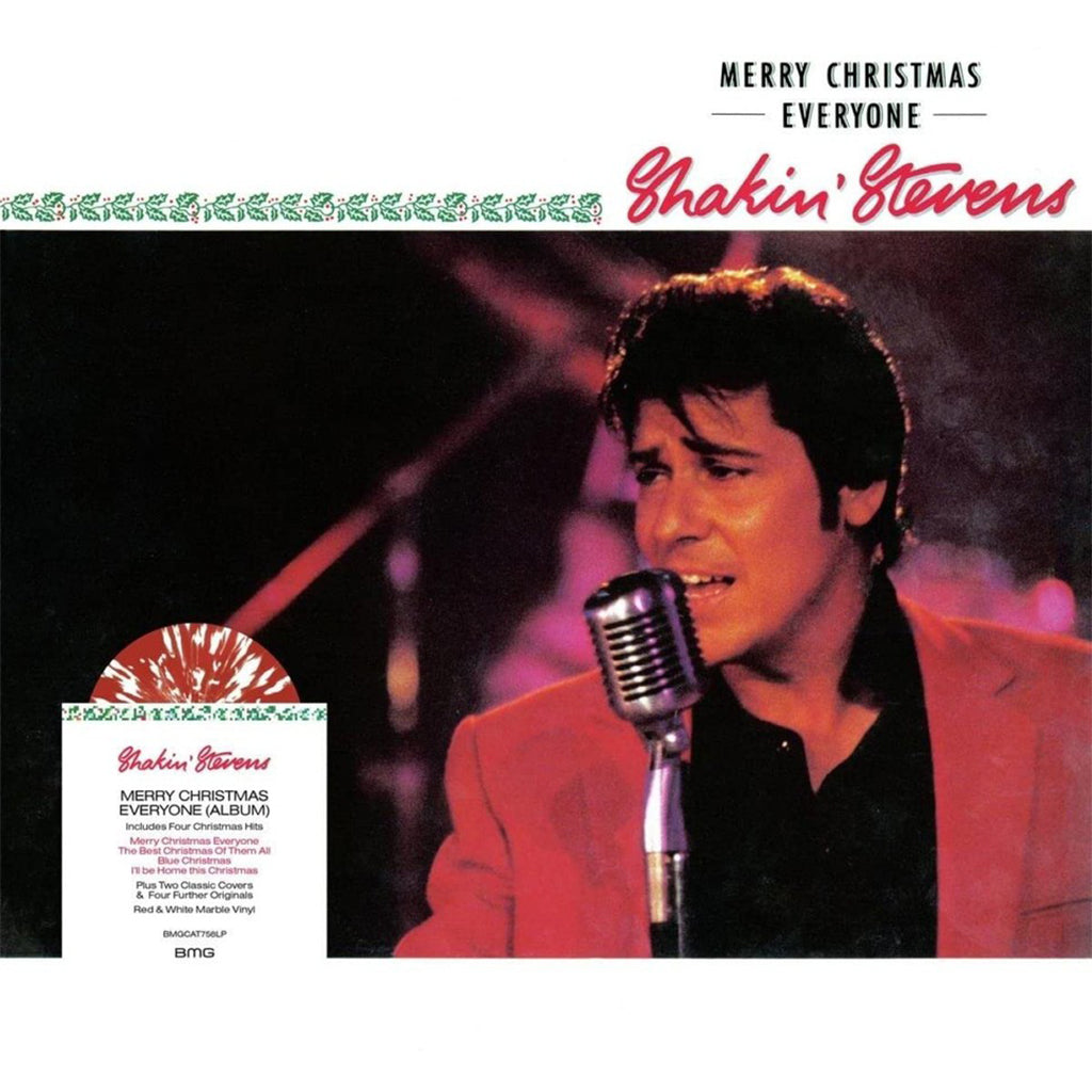 SHAKIN' STEVENS - Merry Christmas Everyone – The Album - LP - Red & White Marbled Vinyl