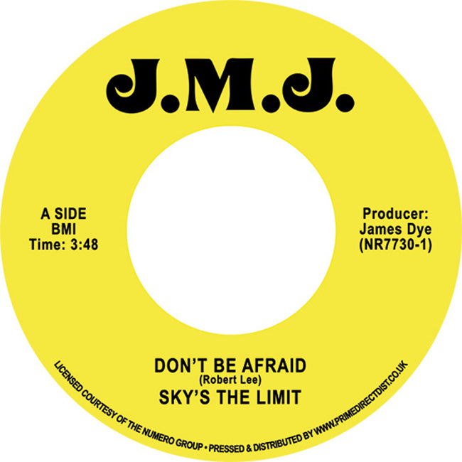 SKY'S THE LIMIT - Don't Be Afraid / Don't Be Afraid - Instrumental - 7" - Vinyl [RSD 2022]